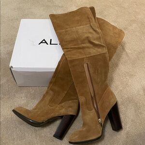Brand new Aldo Tan Suede Over the Knee Boots